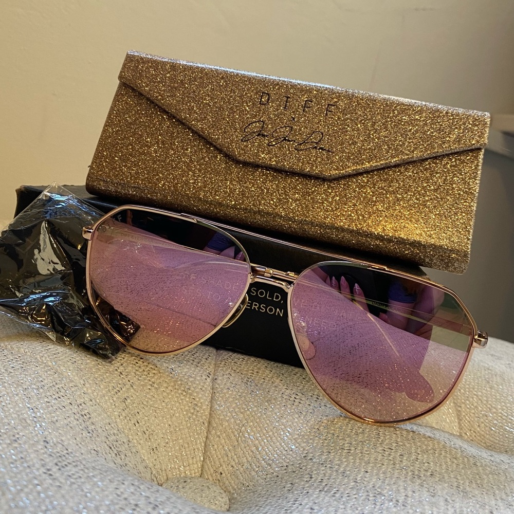 Diff Eyewear Dash Polarized Mirrored Aviator